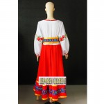 High Quality Kids Russia and Ukraine National Costumes Female Suit Russian Tradtional Clothing Dance Party Dress HF1279