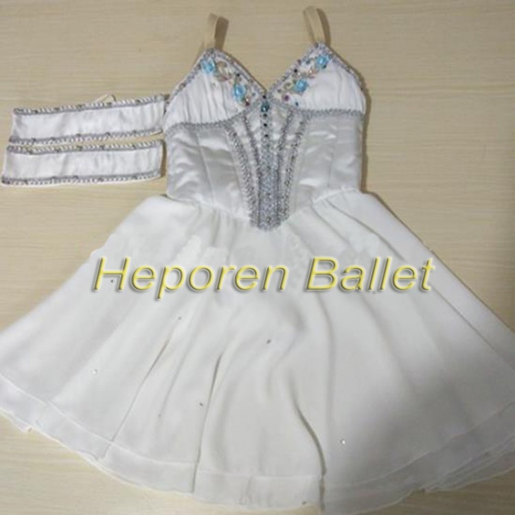 Ballet magic performance show dress love god white big swing glitter and white children or adult custom fairy dance