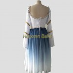 Dance Ballerina Long Romantic White and graduated Blue dress Ballet Tutus, Adult Girls Swan Lake Ballet Dress Custom Made