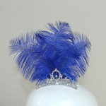 Hand Made Blue Feather Nutcracker Ballet Headwear Headdress/ Custom Made Blue Bird Hair Accessory for ballet
