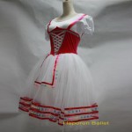 Custom Made Red  white Giselle Ballet Dress For Adult Or Children, short sleeved  Soft Ballet Dresses Retail Wholesale