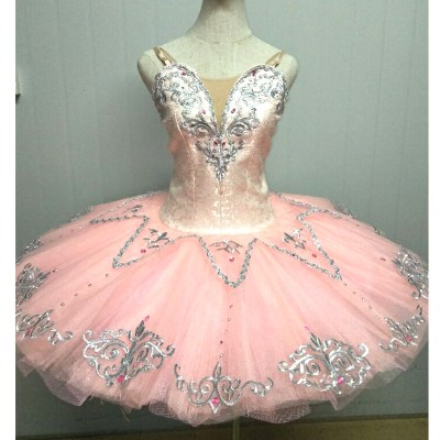 High Quality Custom Made Pink Ballet Tutus, Sugar Plum Fairy Classical Ballet Tutu Girls Peach  Adult Costume Ballet Dress