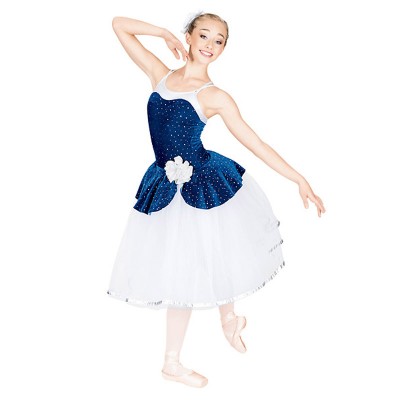 Girls Soft Puffy Ballet Dresses,Spots Ballet Costumes Stage Dancewear Napoli Long Ballet Dress HB1254