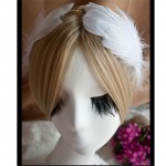 Girl Black White Swan Lake Ballet Headpiece Real Feather,Hand Made Nutcracker Ballet Stage Headband For Ballet