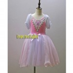 Good Pink Puffy Tulle Ballet Dance Dress With Hook for stage, Swandila Ballet Dress Classical Coppelia Ballet Costumes